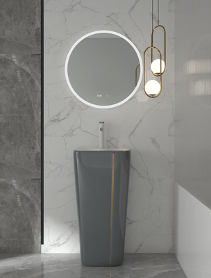 Lavabo sanitario de lujo de las mercancías del pedestal 12L alrededor del fregadero derecho libre