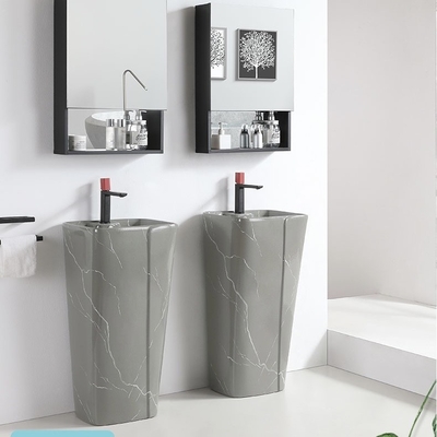 Pedestal Matte Grey Vanity Bowl del lavabo de la encimera de la longitud 820m m 850m m