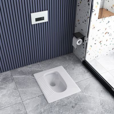 Ocupación de cerámica Pan With Fender Flushing Tank del olor anti comercial