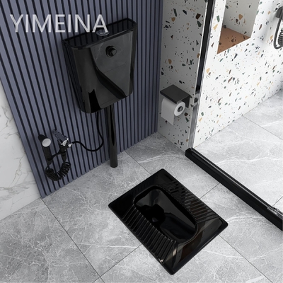 Ocupación de cerámica Pan With Fender Flushing Tank del olor anti comercial